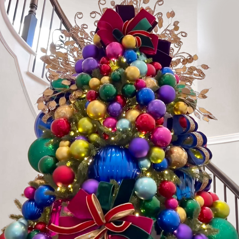 Дизайнерская Елка с Разноцветными шарами Christmas tree colorful balls Мульти в Орле | Loft Concept 