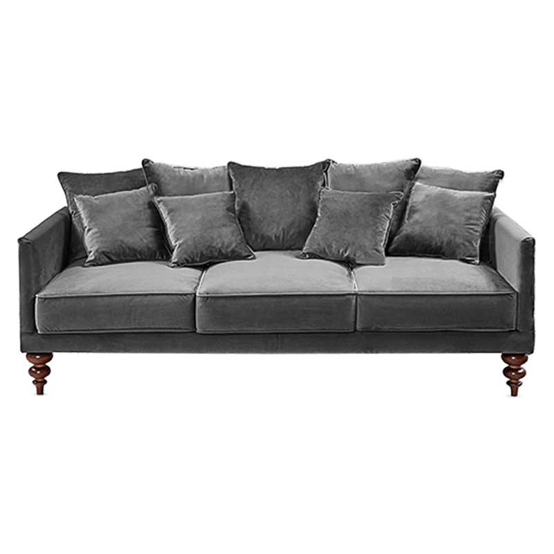 Диван Graceful Details Sofa Gray Коричневый Серый в Орле | Loft Concept 
