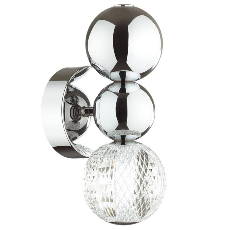 Светодиодное бра Crystal Globule Small Хром Хром Прозрачный Светодиодное бра Crystal Globule Small Хром Хром Прозрачный в Орле | Loft Concept