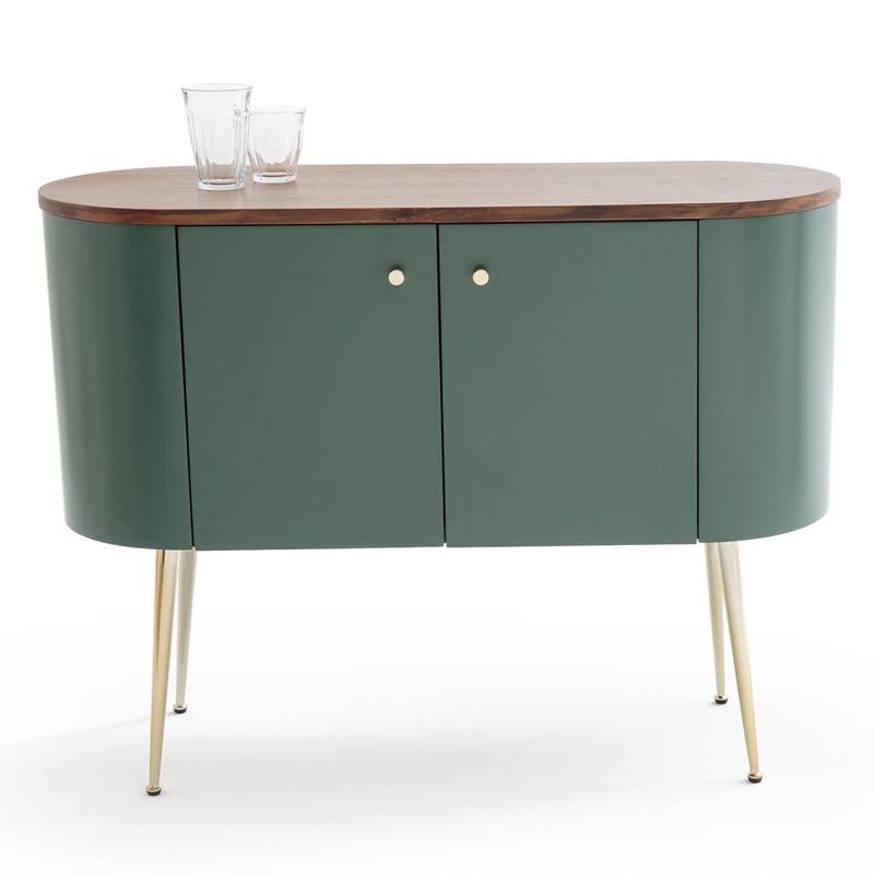 Комод округлой формы Torborg Chest of drawers Орех Изумрудный Золотой Комод округлой формы Torborg Chest of drawers Орех Изумрудный Золотой в Орле | Loft Concept