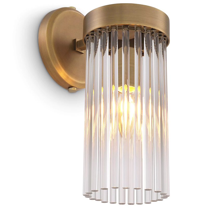 Бра Eichholtz Wall Lamp Carnero Латунь Прозрачное Стекло Бра Eichholtz Wall Lamp Carnero Латунь Прозрачное Стекло в Орле | Loft Concept