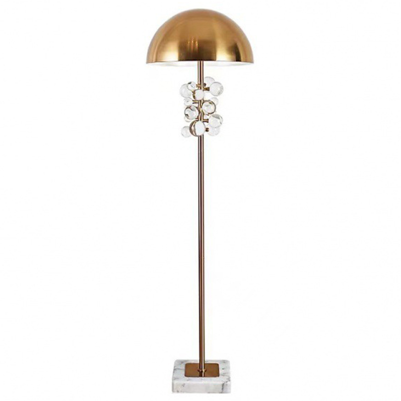 Торшер Globo Fllor Lamp Золотой Прозрачное Стекло Торшер Globo Fllor Lamp Золотой Прозрачное Стекло в Орле | Loft Concept