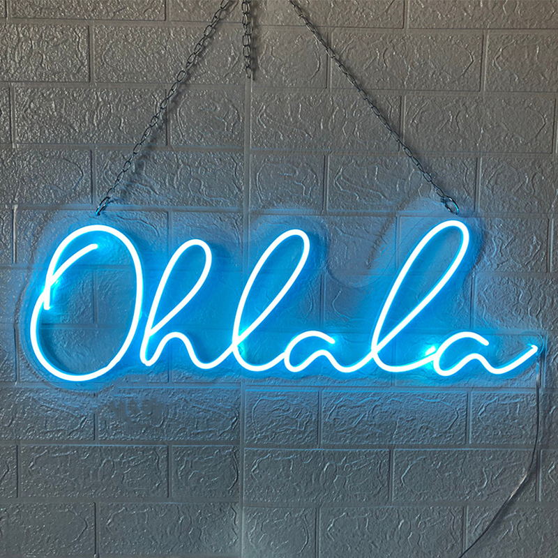 Неоновая настенная лампа Oh La La Neon Wall Lamp Синий Прозрачный Синий Неоновая настенная лампа Oh La La Neon Wall Lamp Синий Прозрачный Синий в Орле | Loft Concept