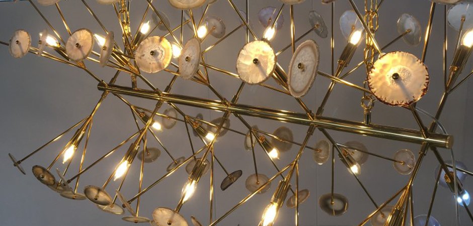 Люстра Burst Chandelier Natural Agate Line Люстра Burst Chandelier Natural Agate Line - Loft-Concept в Орле