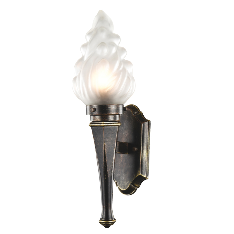 Уличный светильник Lamar Sconce Винтажный черный Белое матовое стекло Уличный светильник Lamar Sconce Винтажный черный Белое матовое стекло в Орле | Loft Concept