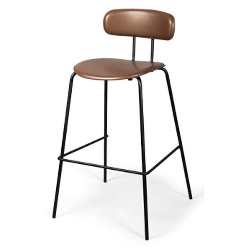 Барный стул Renis Brown Barstool Черный Коричневый Барный стул Renis Brown Barstool Черный Коричневый в Орле | Loft Concept