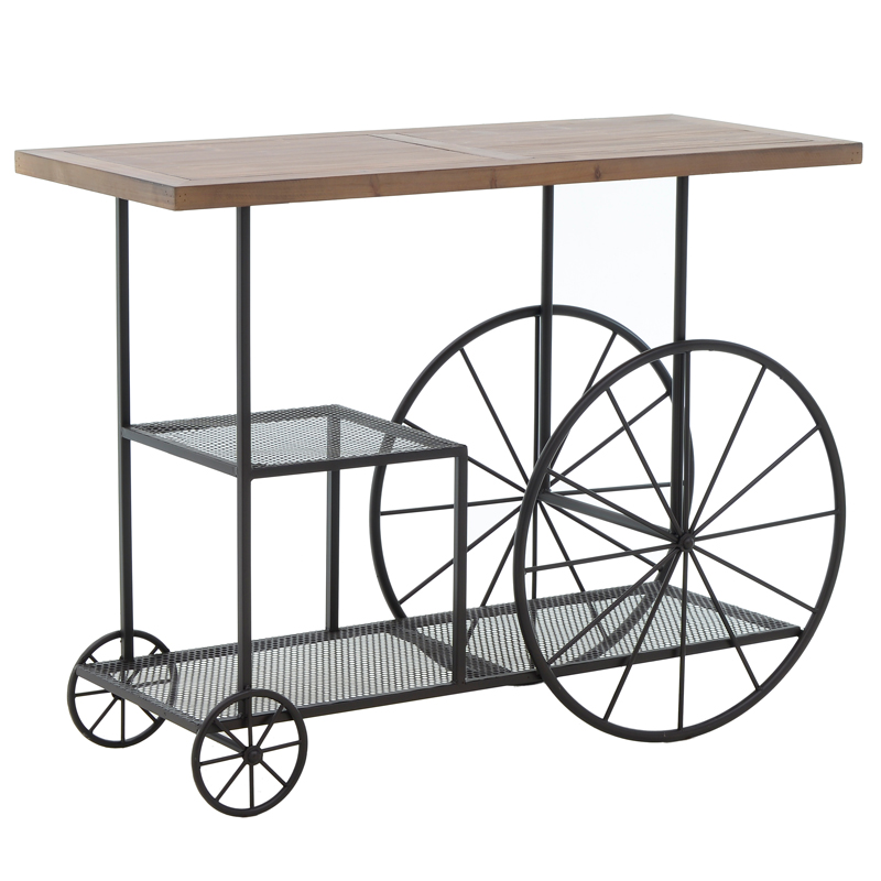 Консоль Trolley Loft Console Черный Древесина в Орле | Loft Concept 