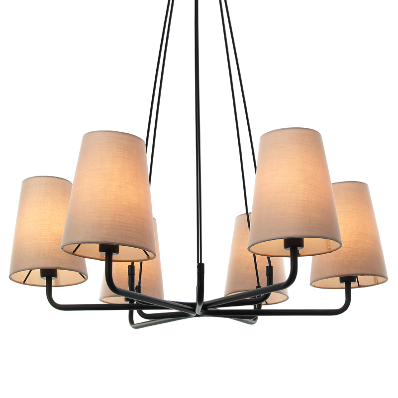 Люстра Orelin Chandelier Черный Бежевый Люстра Orelin Chandelier Черный Бежевый в Орле | Loft Concept