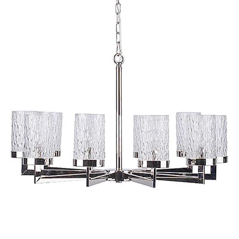 Люстра Estebe Glass Nickel Chandelier Никель Прозрачный Люстра Estebe Glass Nickel Chandelier Никель Прозрачный в Орле | Loft Concept