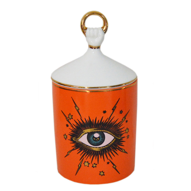 Ваза Vase Eye оранжевая Оранжевый Белый Глянцевое золото Ваза Vase Eye оранжевая Оранжевый Белый Глянцевое золото в Орле | Loft Concept