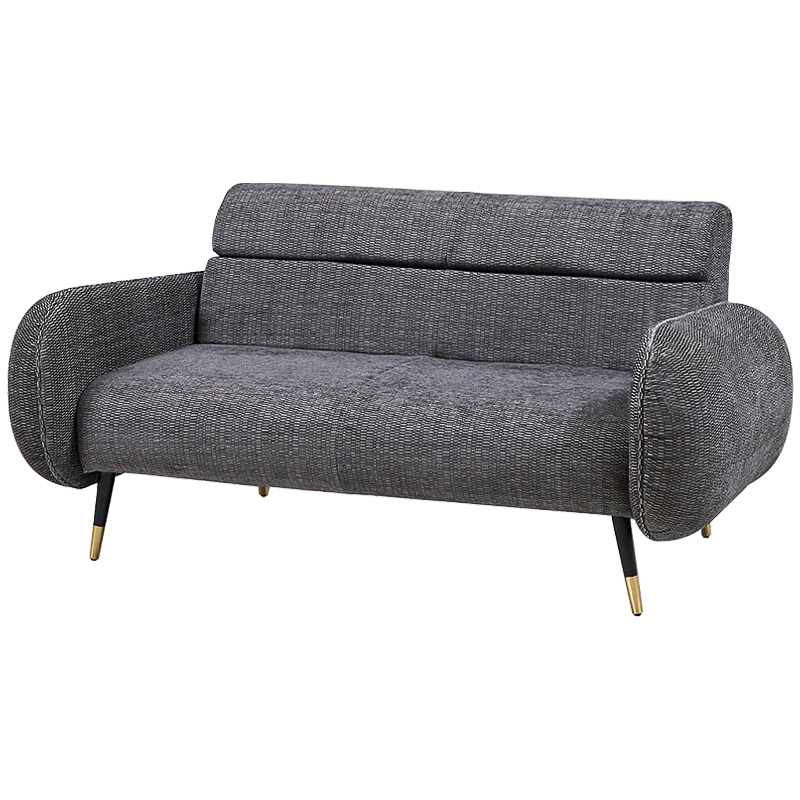 Диван Hebert Sofa Grey M Серый Серый Черный Латунь Диван Hebert Sofa Grey M Серый Серый Черный Латунь в Орле | Loft Concept