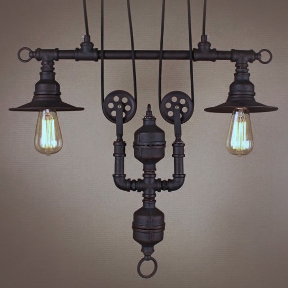 Подвесной светильник Water Pipe Ballast Chandelier Коричневый Подвесной светильник Water Pipe Ballast Chandelier Коричневый в Орле | Loft Concept