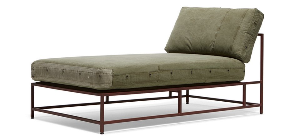 Кушетка Olive Military Fabric Sectional Lounge Кушетка Olive Military Fabric Sectional Lounge - Loft-Concept в Орле