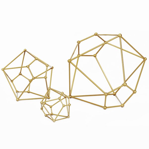Аксессуар Polygon Abstraction Золотой Аксессуар Polygon Abstraction Золотой в Орле | Loft Concept