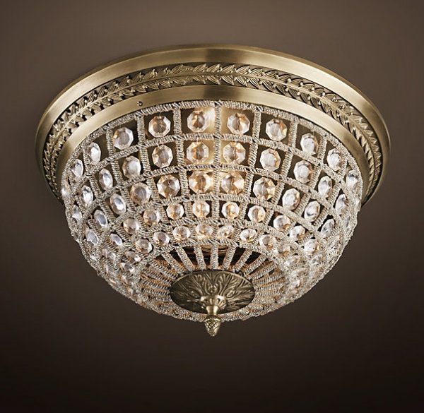 Потолочный светильник RH 19th c. Casbah Crystal Top 43 Темная бронза винтаж Потолочный светильник RH 19th c. Casbah Crystal Top 43 Темная бронза винтаж в Орле | Loft Concept