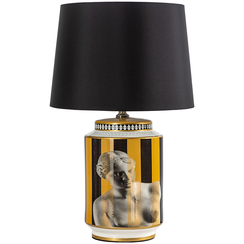 Настольная лампа Venus Yellow Black Lampshade Желтый Черный Черно-белый Золотой Настольная лампа Venus Yellow Black Lampshade Желтый Черный Черно-белый Золотой в Орле | Loft Concept