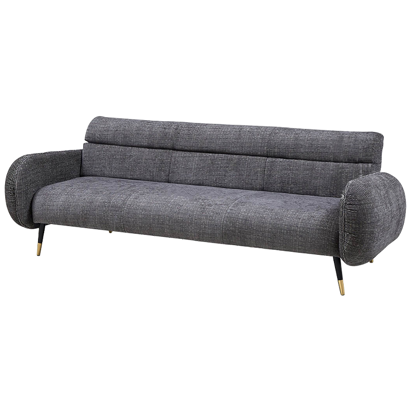 Диван Hebert Sofa Grey L Серый Серый Черный Латунь Диван Hebert Sofa Grey L Серый Серый Черный Латунь в Орле | Loft Concept