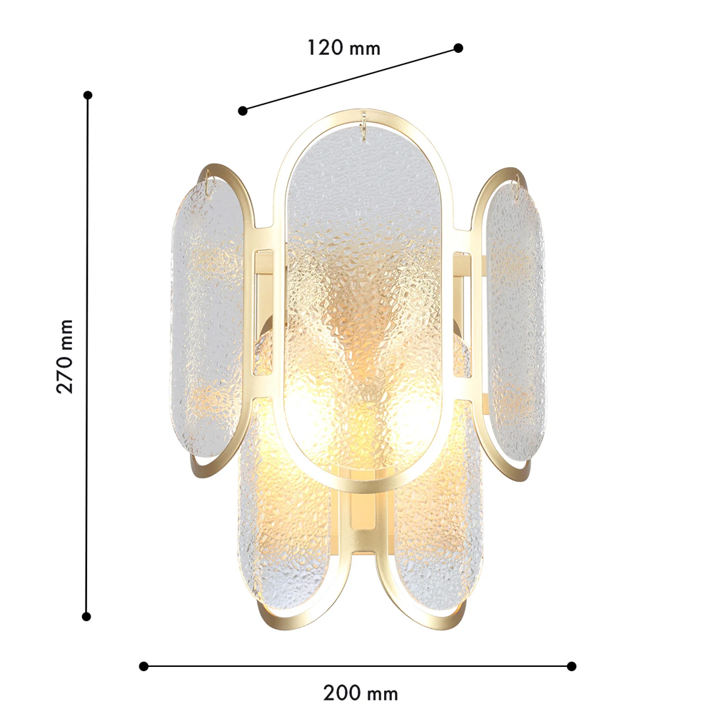 Бра из овальных элементов из непрозрачного стекла Conformation в Орле