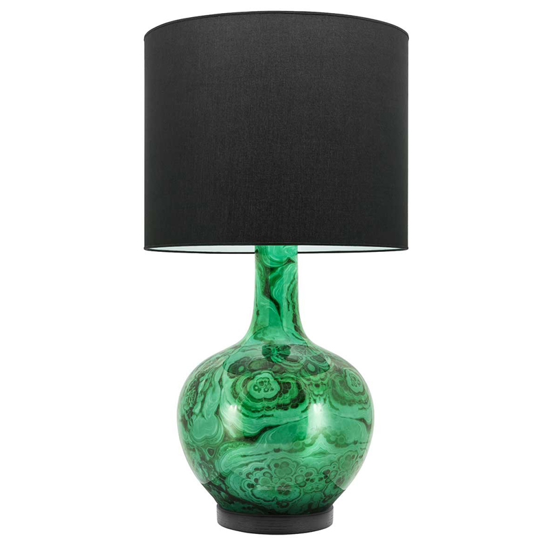 Настольная лампа ABHIKA LAMP SWELL Черный Малахит (зеленый) Настольная лампа ABHIKA LAMP SWELL Черный Малахит (зеленый) в Орле | Loft Concept