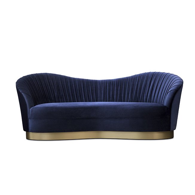 Диван KELLY SOFA Snake Embroidery Синий Диван KELLY SOFA Snake Embroidery Синий в Орле | Loft Concept