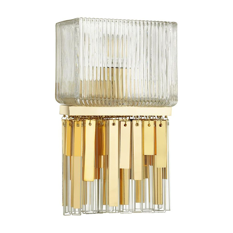 Бра Madelen Gold Wall Lamp Глянцевое золото Прозрачный (Transparent) в Орле | Loft Concept 