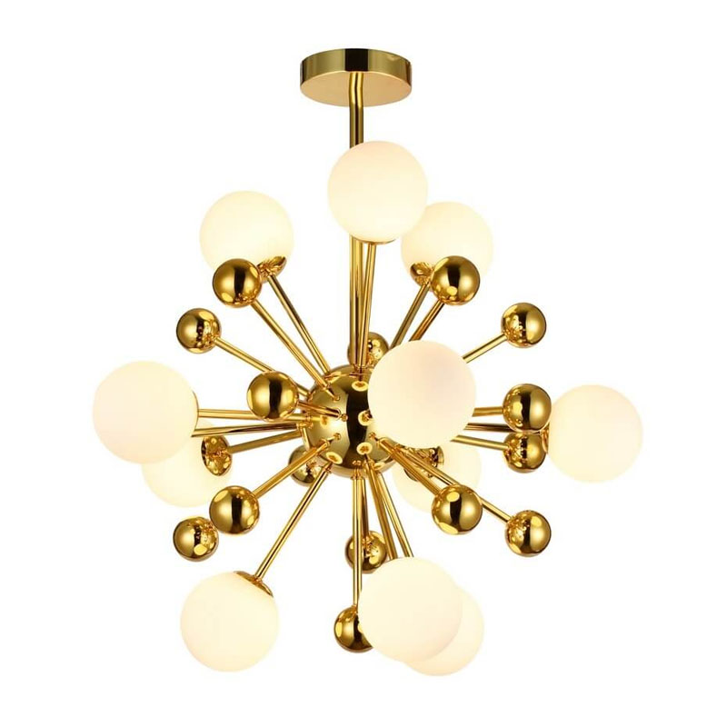 Люстра Magic Circus Sputnik Chandeliers 85 Белый Золотой Люстра Magic Circus Sputnik Chandeliers 85 Белый Золотой в Орле | Loft Concept