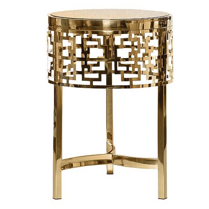 Приставной стол Yen Geometry Side Table pink gold 50 Глянцевое золото Приставной стол Yen Geometry Side Table pink gold 50 Глянцевое золото в Орле | Loft Concept