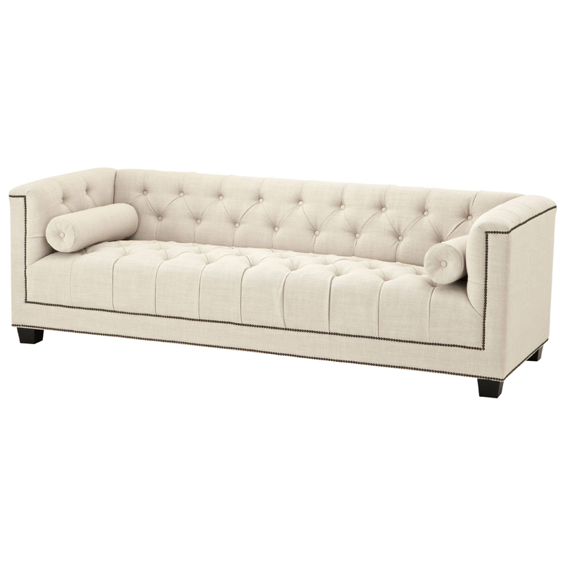 Диван Eichholtz Sofa Paolo Panama natural Бежевый Черный Коричневый Диван Eichholtz Sofa Paolo Panama natural Бежевый Черный Коричневый в Орле | Loft Concept