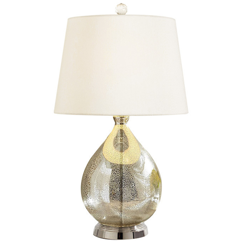 Настольная лампа Leonois Glass Table Lamp Прозрачный Хром Белый Настольная лампа Leonois Glass Table Lamp Прозрачный Хром Белый в Орле | Loft Concept