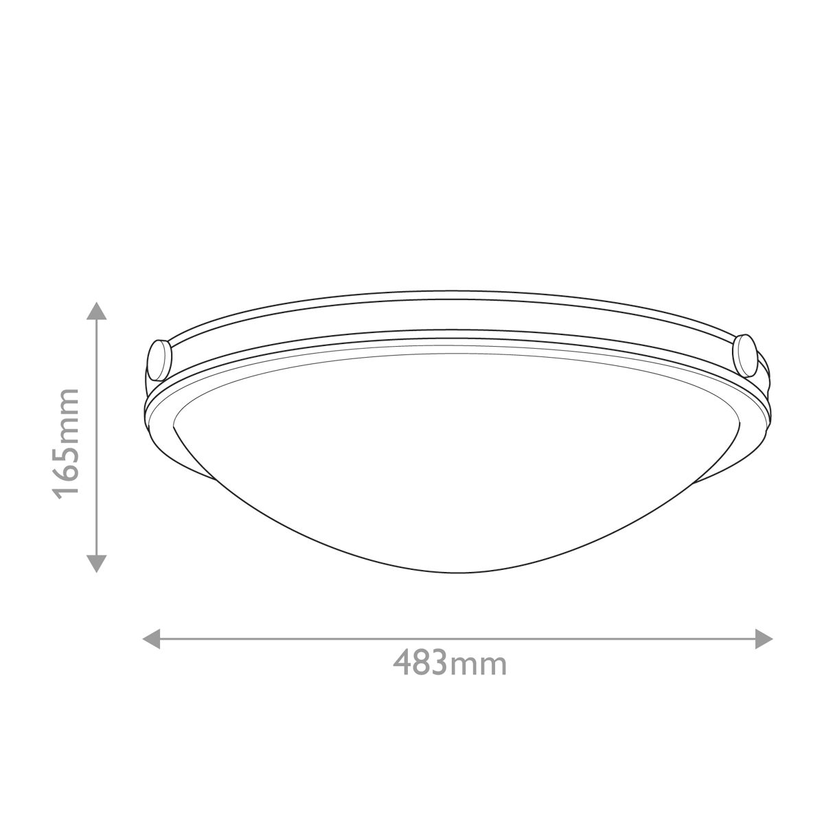 Потолочный светильник в форме неглубокой чаши с белым плафоном Hinkley в Орле