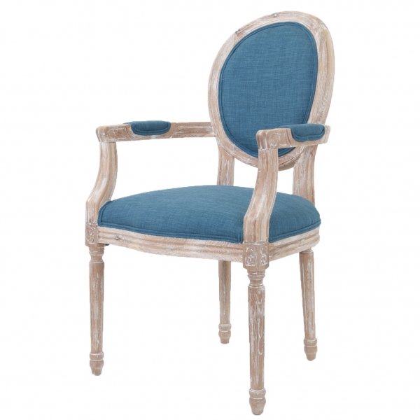 Стул French chairs Provence Blue ArmChair Голубой пастельный Бежевый Стул French chairs Provence Blue ArmChair Голубой пастельный Бежевый в Орле | Loft Concept