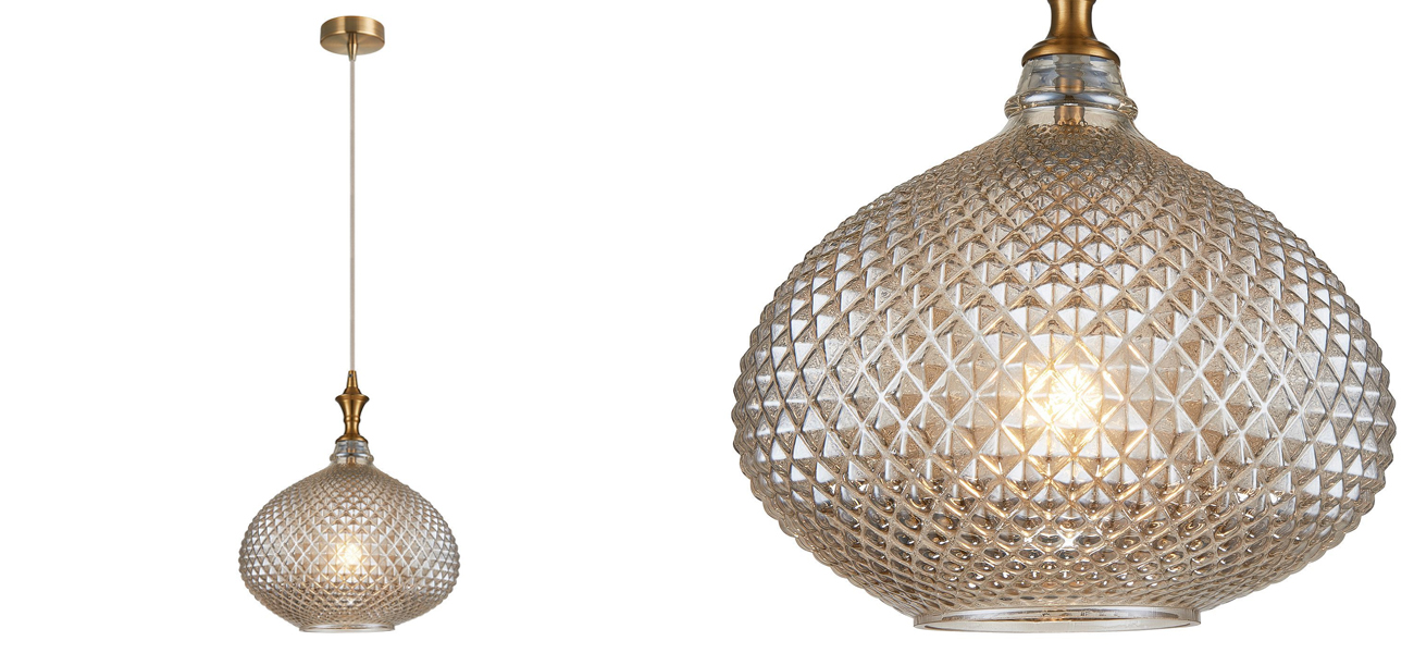 Подвесной светильник с рельефным плафоном Eustoma - фото №1