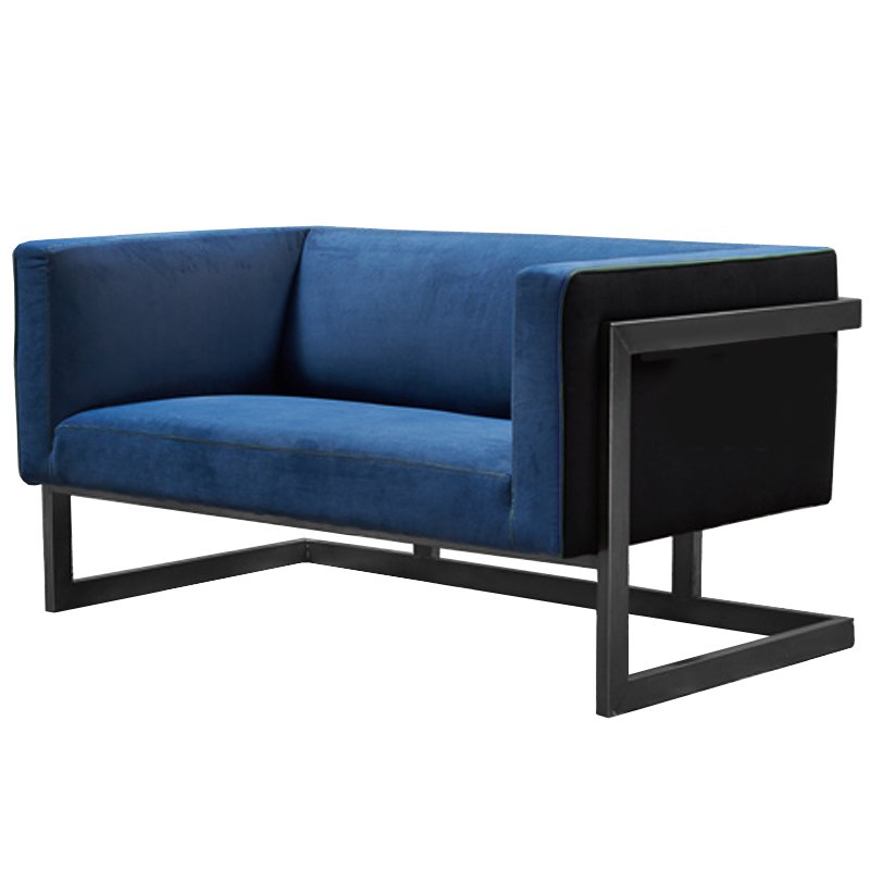 Диван Cube Blue Loveseat Sofa Синий Диван Cube Blue Loveseat Sofa Синий в Орле | Loft Concept