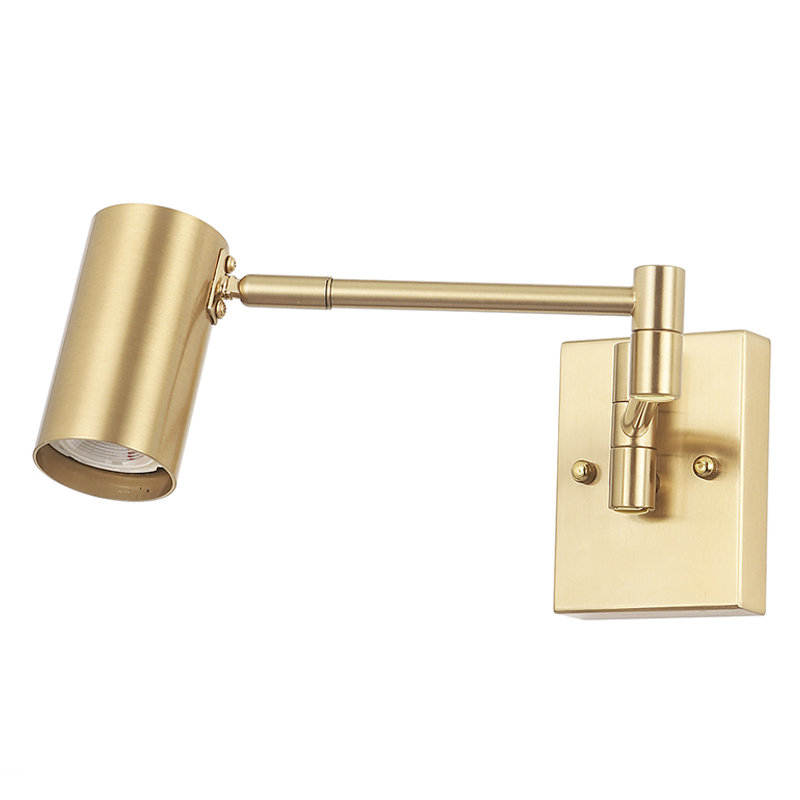 Бра с цилиндрическим плафоном и поворотным механизмом Trumpet Wall Lamp Латунь Черный Бра с цилиндрическим плафоном и поворотным механизмом Trumpet Wall Lamp Латунь Черный в Орле | Loft Concept