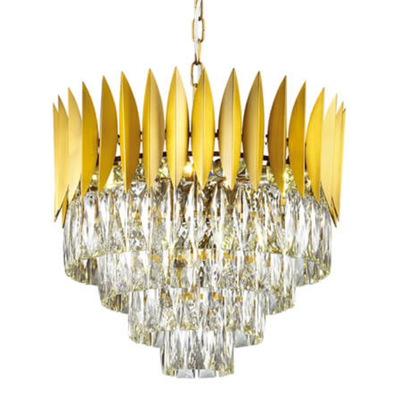 Люстра KEBO KING CHANDELIER four cascades D 45 Латунь Прозрачное Стекло Люстра KEBO KING CHANDELIER four cascades D 45 Латунь Прозрачное Стекло в Орле | Loft Concept