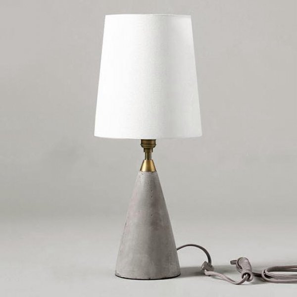 Настольная лампа Concrete Stone Table Lamp Cone Серый Настольная лампа Concrete Stone Table Lamp Cone Серый в Орле | Loft Concept