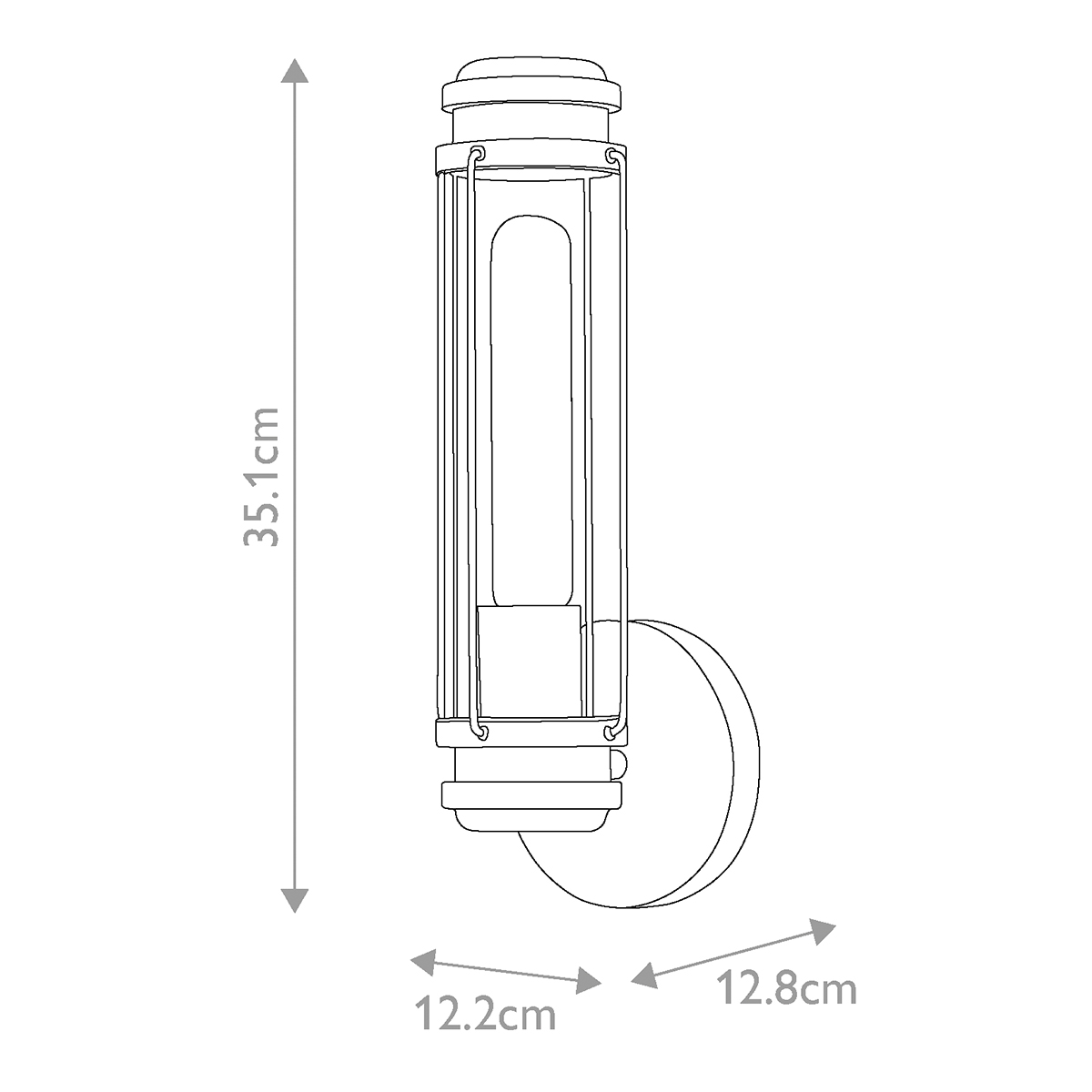 Бра для ванных комнат с прозрачным цилиндрическим плафоном на круглом основании Hinkley в Орле