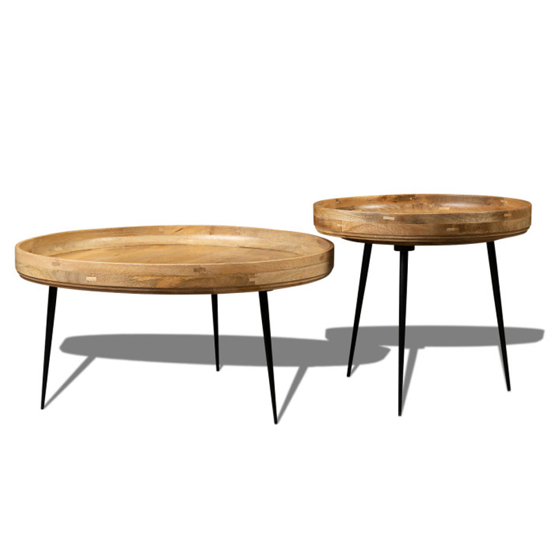 Комплект кофейных столов Davidson Table Бежевый Коричневый Черный Комплект кофейных столов Davidson Table Бежевый Коричневый Черный в Орле | Loft Concept