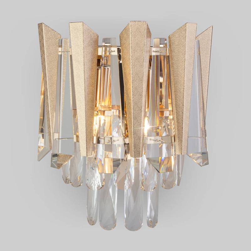 Бра Crystal Edge Sconce Прозрачный (Transparent) Золотой Бра Crystal Edge Sconce Прозрачный (Transparent) Золотой в Орле | Loft Concept