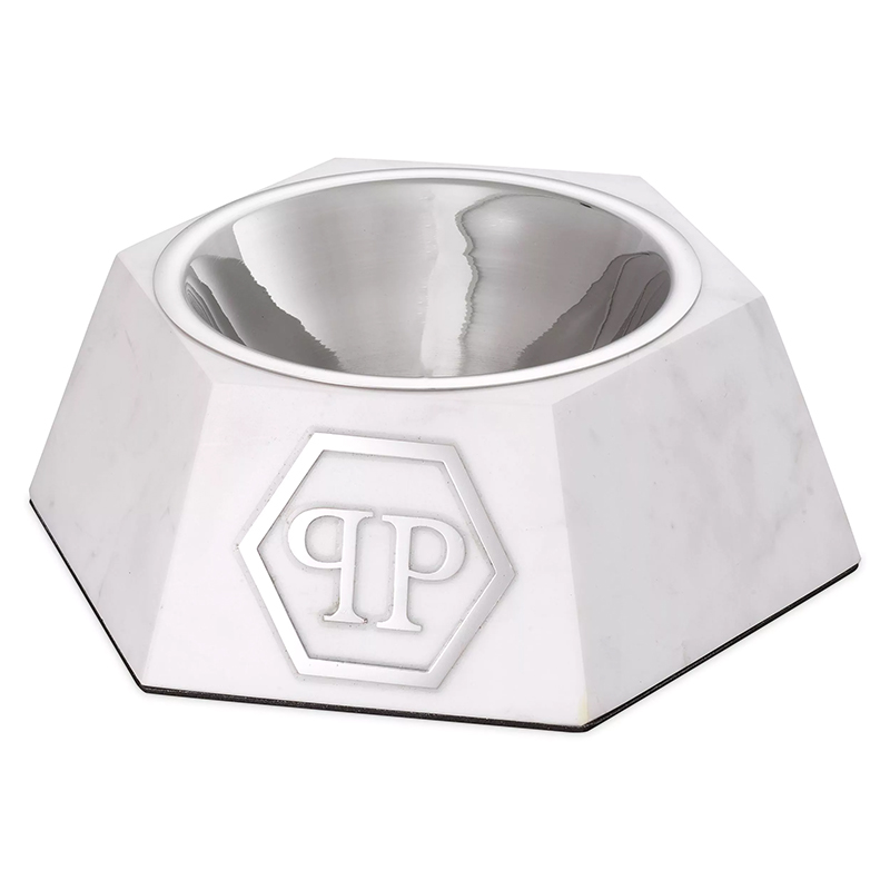 Миска для корма Dog Food bowl Nice L White Белый Сталь Миска для корма Dog Food bowl Nice L White Белый Сталь в Орле | Loft Concept