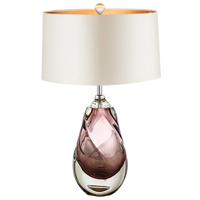 Дизайнерский настольный светильник Crystal Table Lamp Розовое стекло Белый Прозрачное Стекло Розовый Дизайнерский настольный светильник Crystal Table Lamp Розовое стекло Белый Прозрачное Стекло Розовый в Орле | Loft Concept