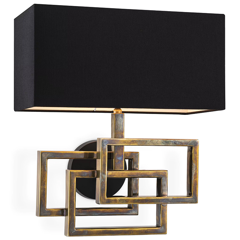Бра Eichholtz Wall Lamp Windolf Vintage Brass Винтажная латунь Черный Бра Eichholtz Wall Lamp Windolf Vintage Brass Винтажная латунь Черный в Орле | Loft Concept