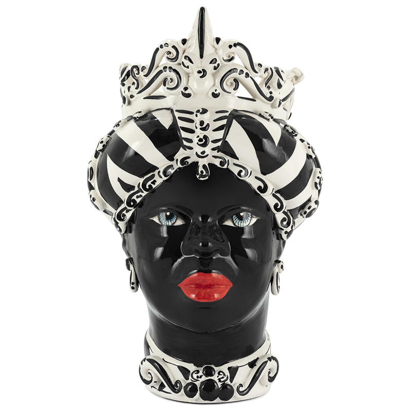 Ваза VASE MORO LADY MEDIUM Черно-белый Ваза VASE MORO LADY MEDIUM Черно-белый в Орле | Loft Concept