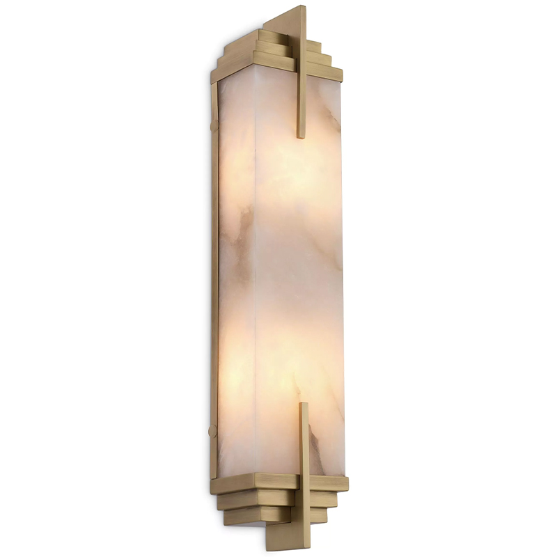 Бра Eichholtz Wall Lamp Harman Brass Латунь Бежевый Белый Мрамор Bianco Бра Eichholtz Wall Lamp Harman Brass Латунь Бежевый Белый Мрамор Bianco в Орле | Loft Concept