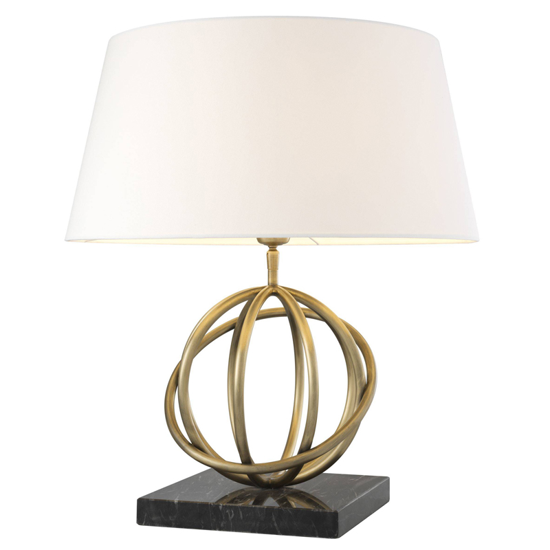 Настольная лампа Eichholtz Table Lamp Edition Белый Черный Латунь Античная полированная Настольная лампа Eichholtz Table Lamp Edition Белый Черный Латунь Античная полированная в Орле | Loft Concept