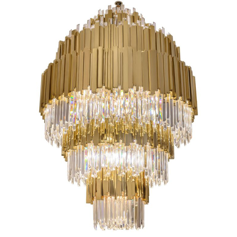 Большая многоярусная люстра Luxxu Modern Cascade Chandelier Gold Metal Glass 93 Прозрачное Стекло Золотой Большая многоярусная люстра Luxxu Modern Cascade Chandelier Gold Metal Glass 93 Прозрачное Стекло Золотой в Орле | Loft Concept