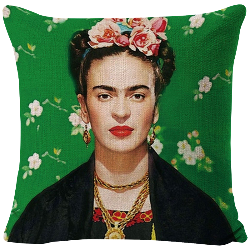Декоративная подушка Frida Kahlo 8 Зеленый Мульти Декоративная подушка Frida Kahlo 8 Зеленый Мульти в Орле | Loft Concept
