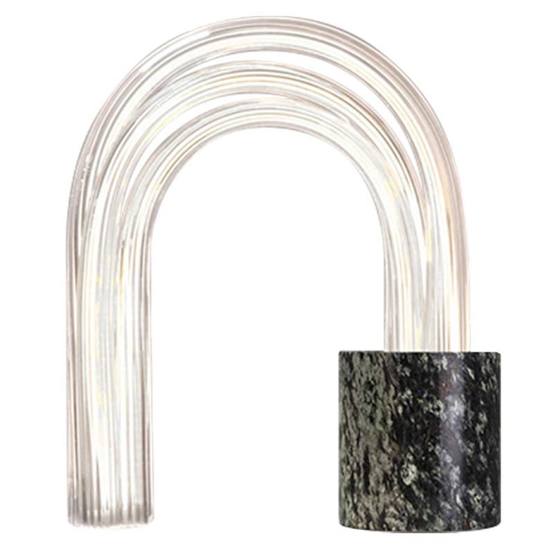 Дизайнерский настольный светильник Small Waterfall Lamp Прозрачный ivory ( слоновая кость ) Черный Мрамор Nero в Орле | Loft Concept 