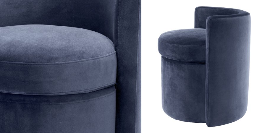 Кресло Eichholtz Stool Arcadia midnight blue Кресло Eichholtz Stool Arcadia midnight blue - Loft-Concept в Орле