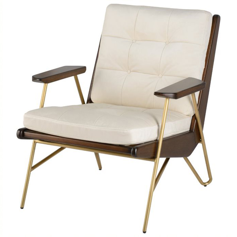 Кресло Gelver Chair white Белый матовое золото Коричневый Кресло Gelver Chair white Белый матовое золото Коричневый в Орле | Loft Concept